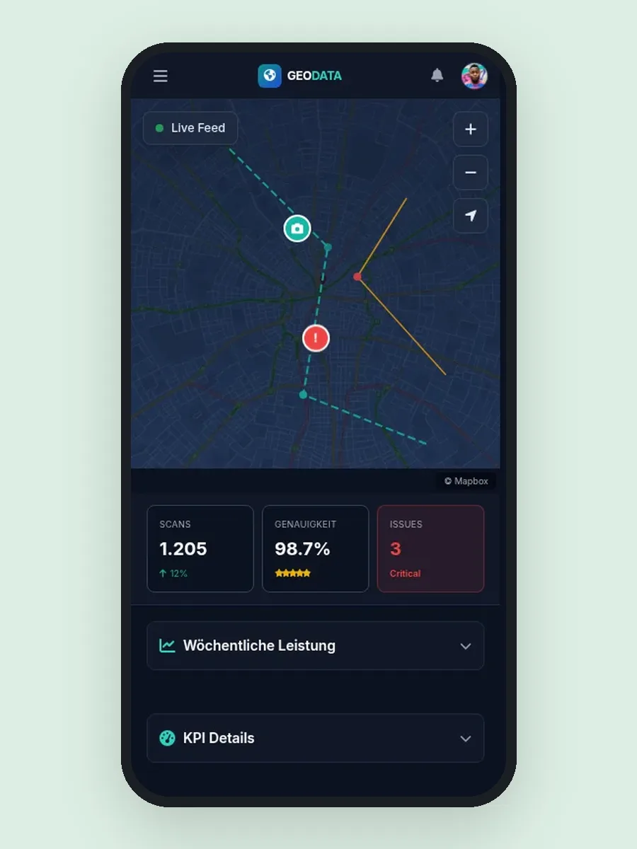 Geo Dashboard mobile