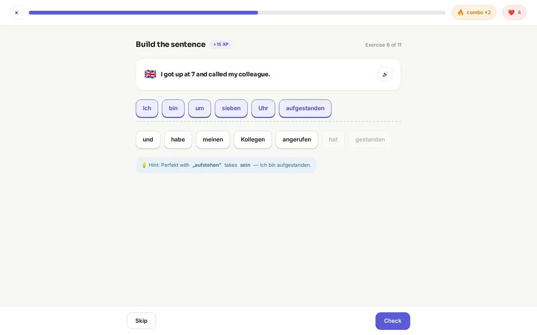 Sentence builder